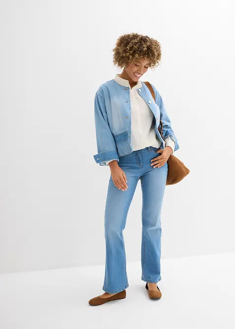 Camicia lunga in vaporosa mussola di cotone, bonprix