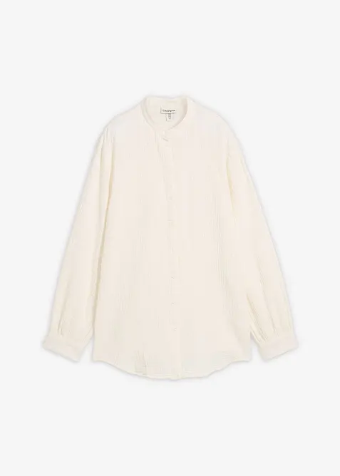 Camicia lunga in vaporosa mussola di cotone, bonprix