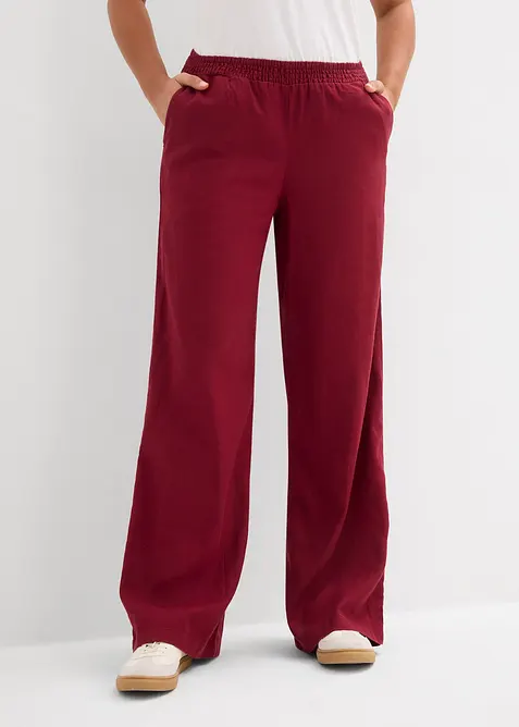Pantaloni a palazzo in misto lino, bonprix