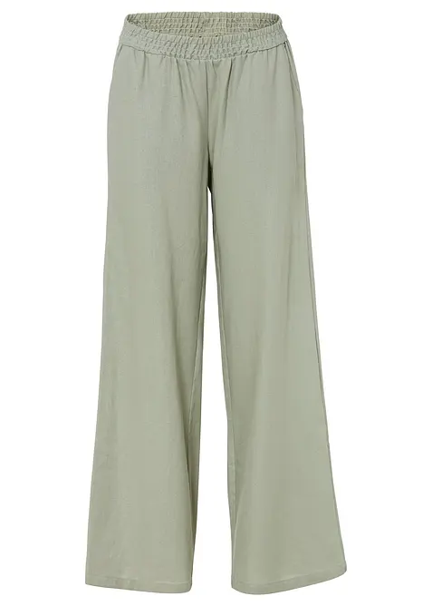Pantaloni a palazzo in misto lino, bonprix