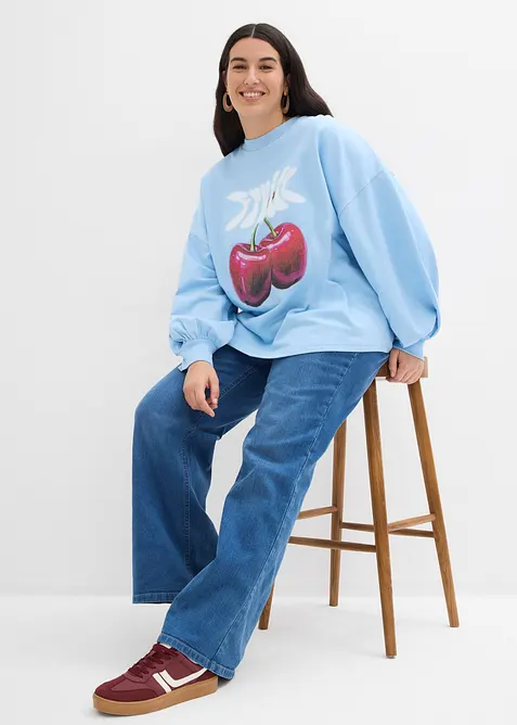 Felpa oversize in puro cotone biologico, bonprix