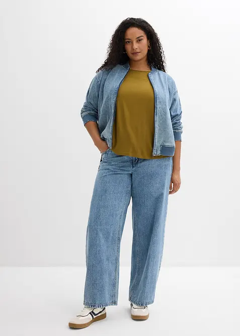 Maglia boxy in misto viscosa morbido, bonprix