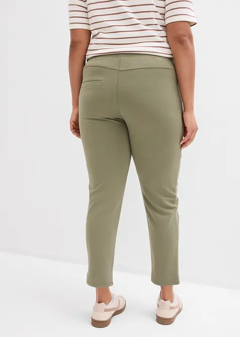 Pantaloni con elastico in vita in morbido punto di Roma, bonprix