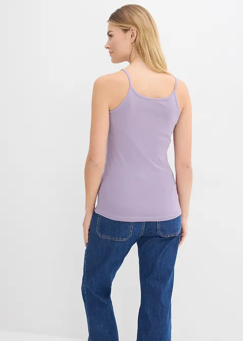 Top con spalline sottili in puro cotone (pacco da 3), bonprix