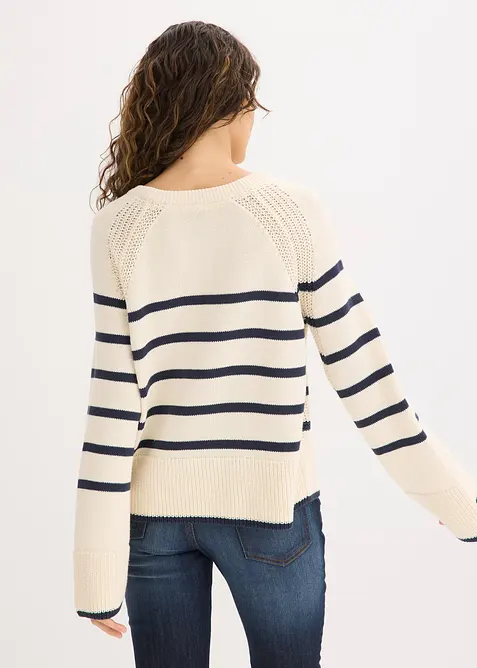 Maglione con righe a contrasto, bonprix