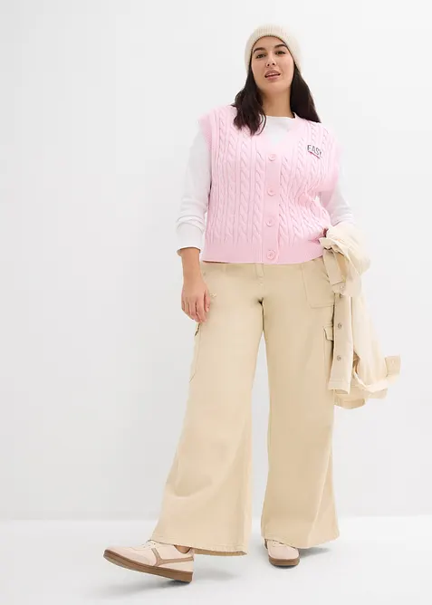 Gilet largo in maglia, bonprix