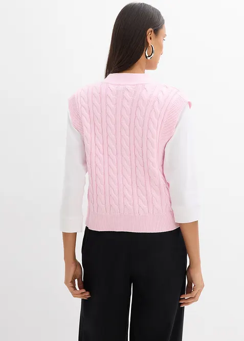 Gilet largo in maglia, bonprix