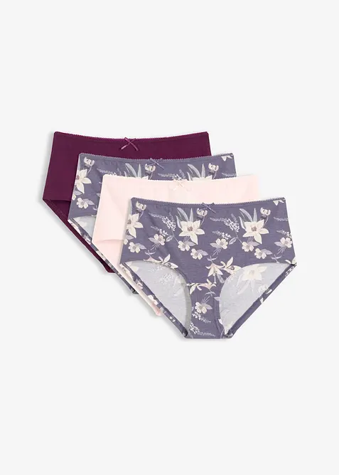 Culotte a vita alta (pacco da 4), bonprix