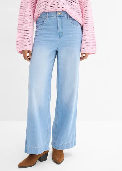 Jeans wide leg, vita alta, bonprix