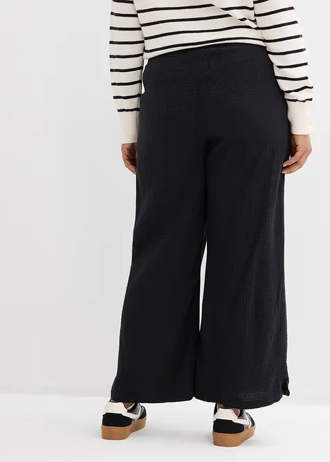 Pantaloni a palazzo in mussola leggera, bonprix