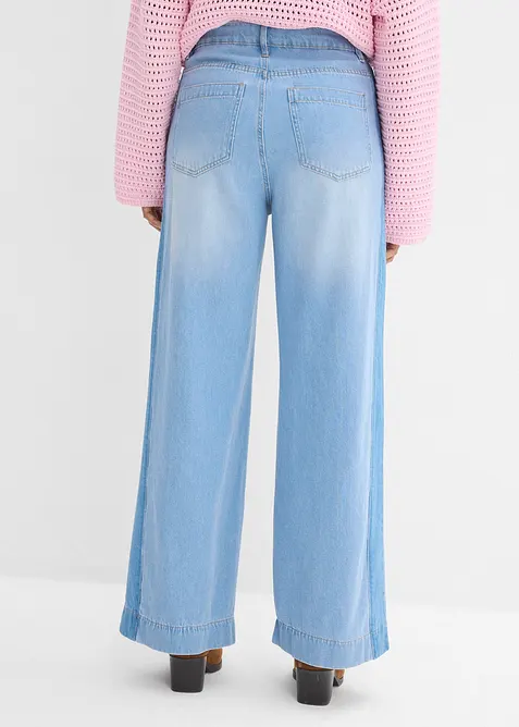 Jeans wide leg, vita alta, bonprix