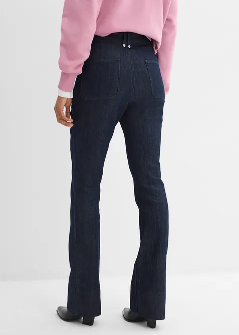 Jeans bootcut, vita alta, bonprix