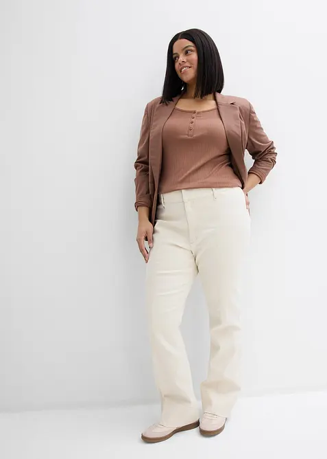 Jeans bootcut, vita alta, bonprix