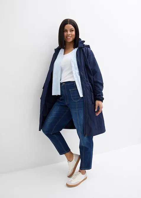 Mom jeans cropped, vita alta, bonprix