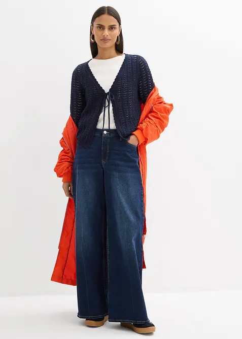 Cardigan con motivo traforato, bonprix