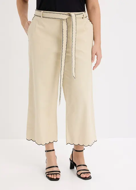 Pantaloni culotte in puro cotone, bonprix