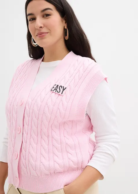 Gilet largo in maglia, bonprix