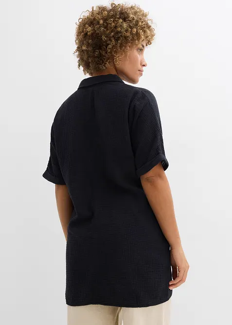 Blusa oversize lunga in soffice mussola, bonprix
