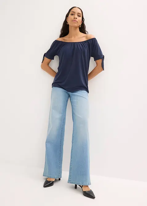 Maglia con spalle scoperte e laccetti, bonprix