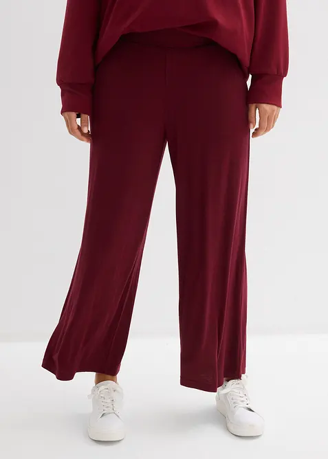 Pantaloni cropped in jersey di misto viscosa fluente, bonprix