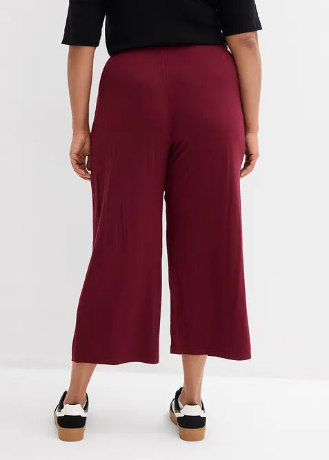 Pantaloni cropped in jersey di misto viscosa fluente, bonprix