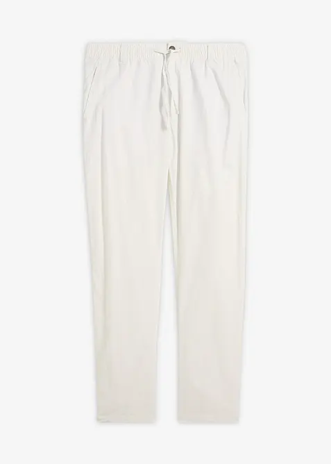 Pantaloni chino regular fit in fresco misto lino, straight, bonprix