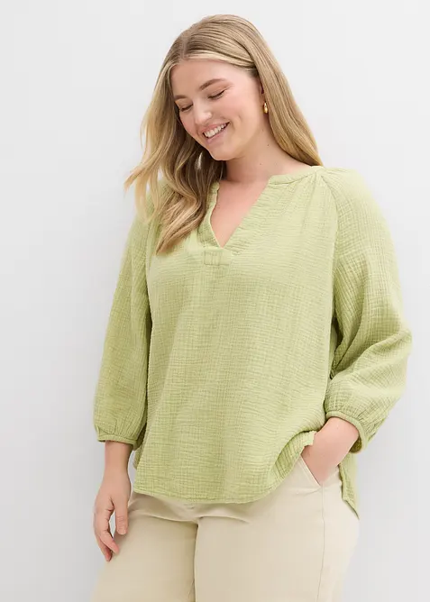 Blusa oversize in mussola, bonprix