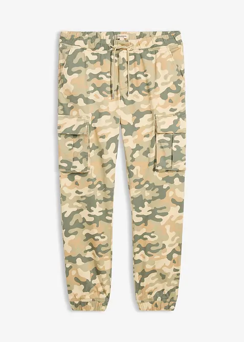 Pantaloni cargo con elastico in vita regular fit, straight, bonprix