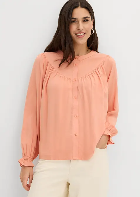 Blusa romantica in viscosa fluente, bonprix