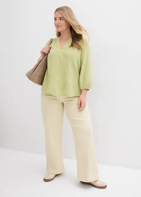 Blusa oversize in mussola, bonprix