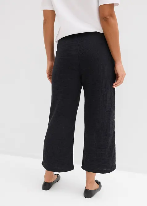 Pantaloni larghi in mussola di cotone, bonprix