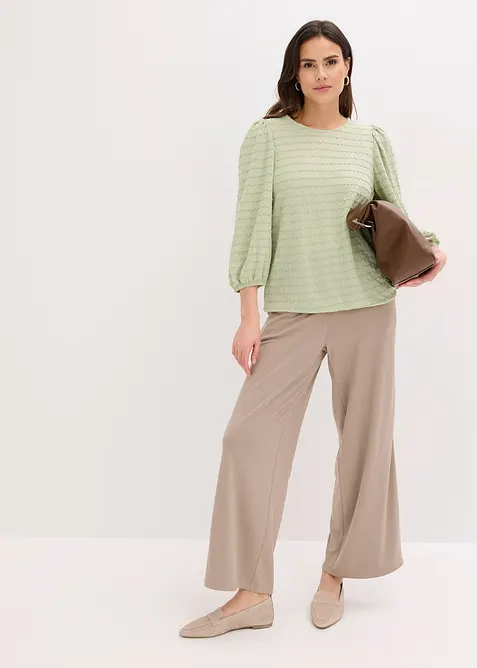 Maglia stile tunica in tessuto operato, bonprix