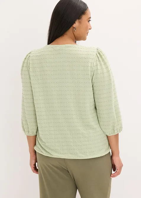 Maglia stile tunica in tessuto operato, bonprix