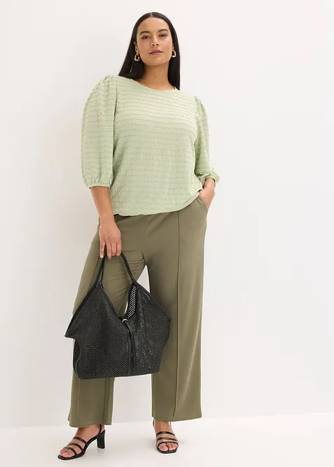 Maglia stile tunica in tessuto operato, bonprix