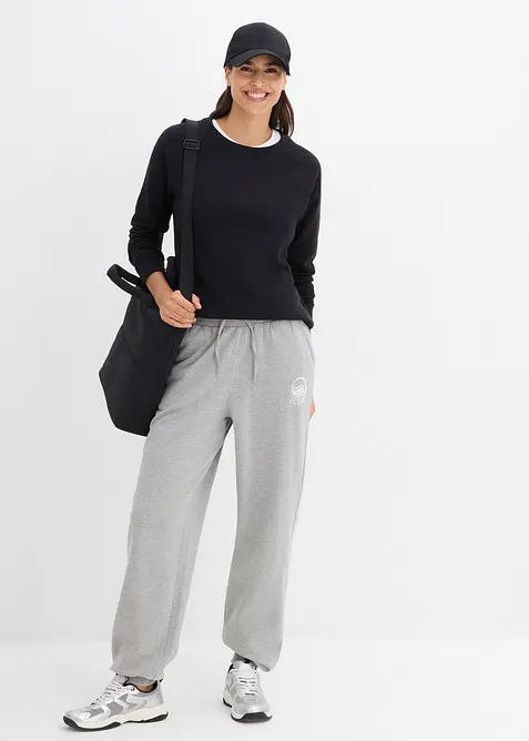 Pantaloni in felpa di puro cotone, bonprix