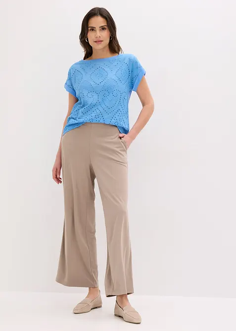 Maglia con pizzo traforato, bonprix