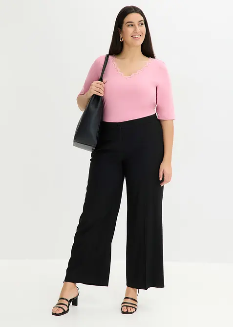 Maglia con pizzo, bonprix
