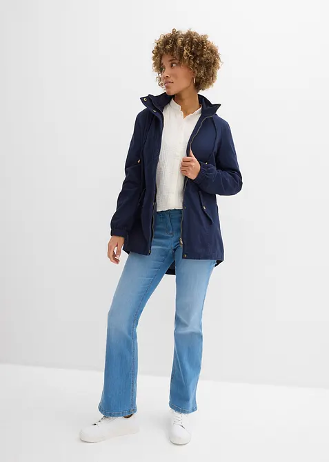 Parka da mezza stagione in cotone con cappuccio in fantasia, bonprix