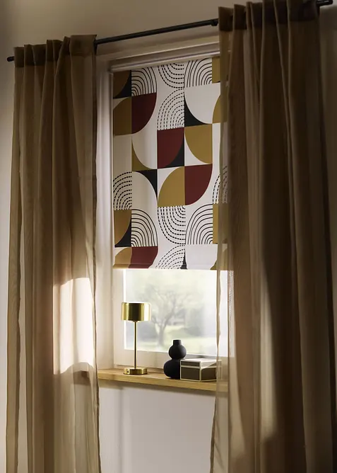 Tenda a rullo oscurante con fantasia retr&ograve;, bonprix