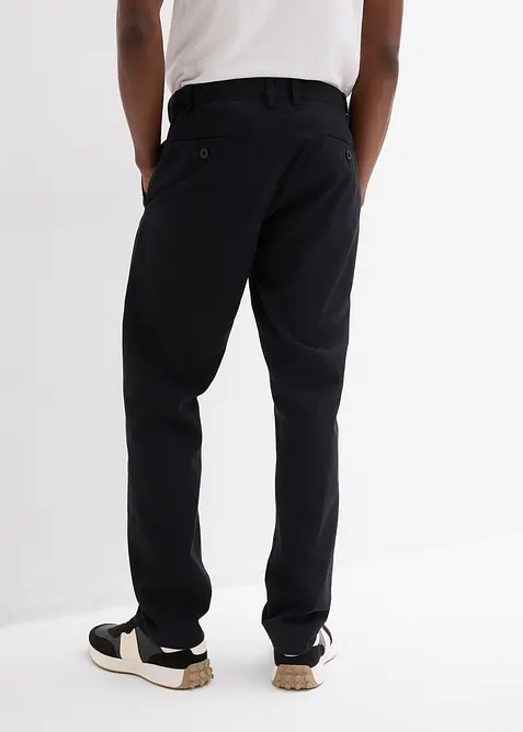 Pantaloni chino in misto lino regular fit, straight, bonprix