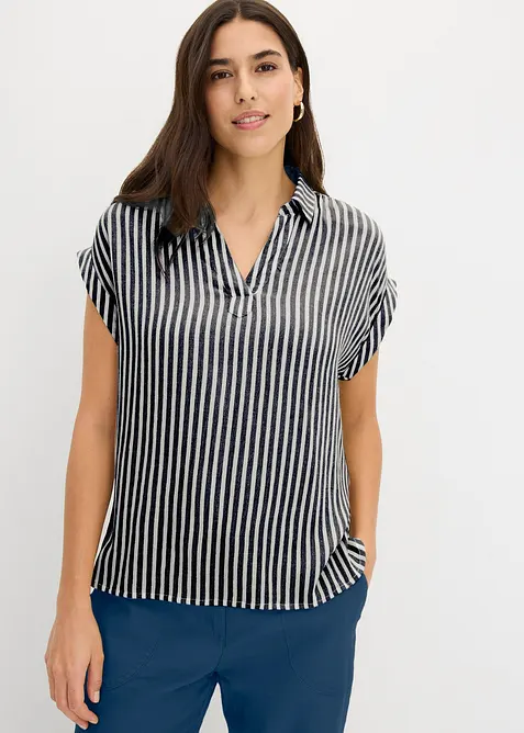 Blusa a maniche corte in viscosa fluente, bonprix