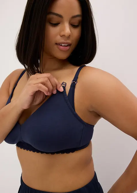 Reggiseno da allattamento senza ferretto con cotone biologico (pacco da 2), bonprix