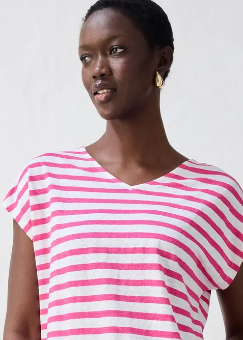 Maglia in puro lino con maniche a pipistrello, bonprix
