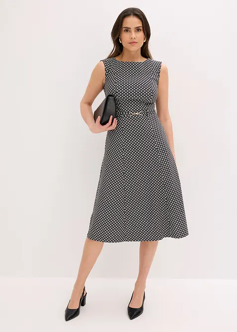 Abito in bengalina con cintura (2 pezzi), bonprix