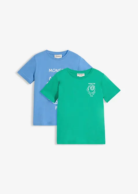 T-shirt in puro cotone biologico (pacco da 2), bonprix