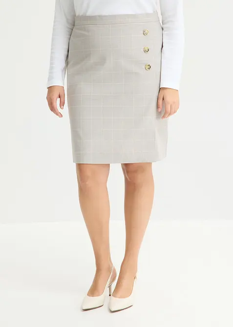 Gonna longuette in principe di Galles, bonprix