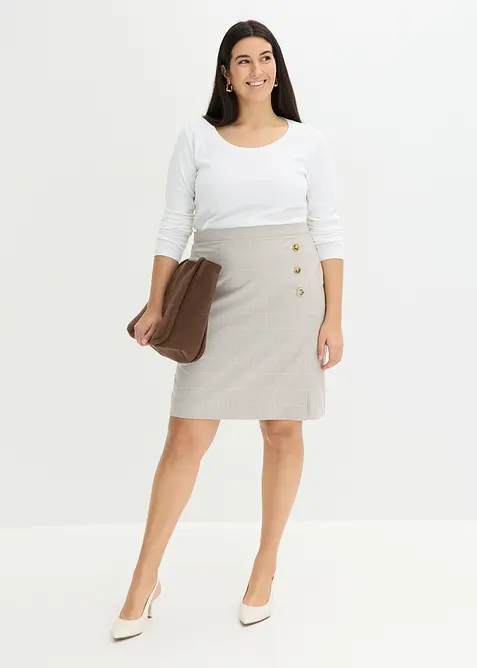 Gonna longuette in principe di Galles, bonprix