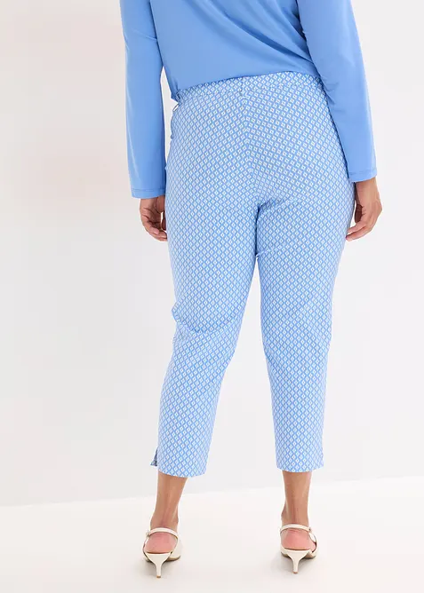 Pantaloni cropped elasticizzati in bengalina, bonprix
