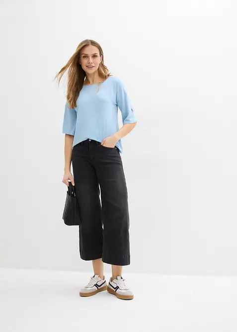 T-shirt con scollo a barca, bonprix