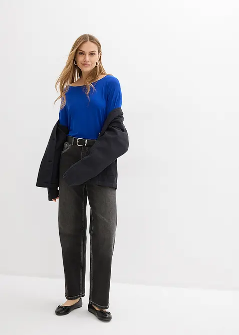 T-shirt con scollo a barca, bonprix